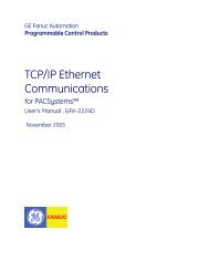 TCP/IP Ethernet Communications for PACSystems, GFK-2224D