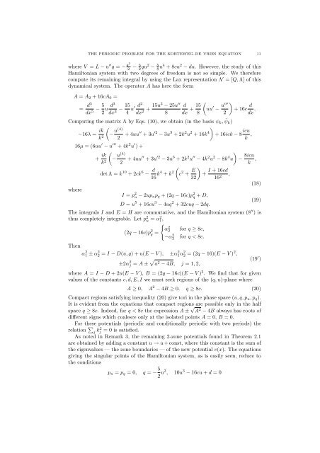 A periodic problem for the Korteweg-de Vries equations, I.