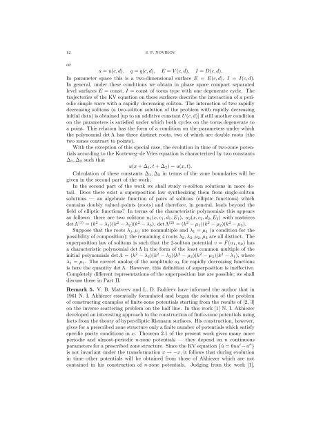 A periodic problem for the Korteweg-de Vries equations, I.