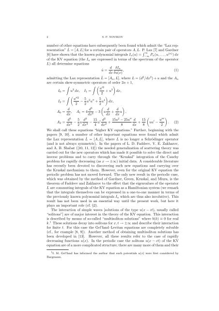 A periodic problem for the Korteweg-de Vries equations, I.