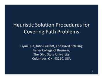 Heuristic Solution Procedures for Covering Path Problems