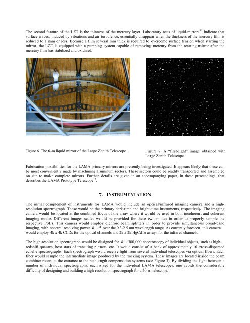 Large Aperture Mirror Array (LAMA) - Astronomy and Astrophysics at ...