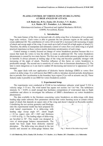 PLASMA CONTROL OF FLOW SEPARATION ON SWEPT WING