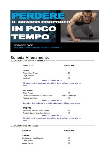 Scheda Allenamento - Ultimate Italia