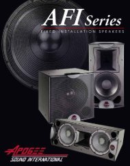 acs main frame loudspeaker controller - Apogee Sound