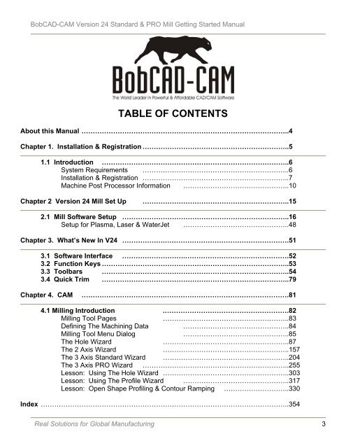 Mill Standard & Pro Manual - BobCAD-CAM
