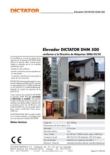 02 Elevador DICTATOR DHM 500