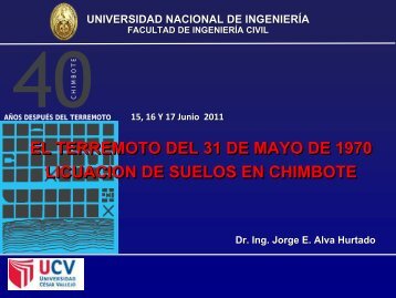 licuaciÃ³n de suelos en chimbote - Dr. Ing. Jorge Elias Alva Hurtado
