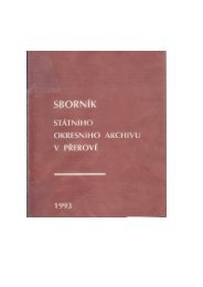 SbornÃ­k SOkA 1993 - ZemskÃ½ archiv v OpavÄ