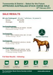 Full Sale Results - Australian Stock Horse Society