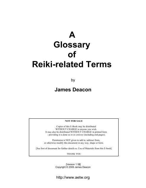A Glossary of Reiki-related Terms - LuminEarth.com
