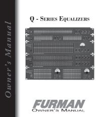 Q-Series Manual.indd - Furman Sound