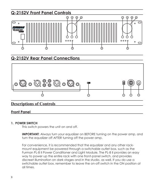 Q-Series Manual.indd - Furman Sound