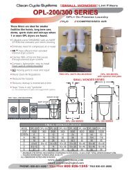 OPL-200/300 SERIES - Clean Cycle Systems