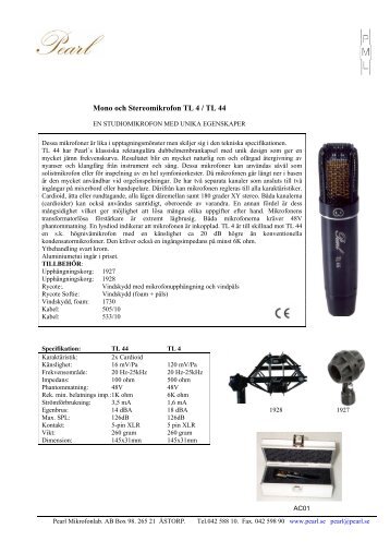 Mono och Stereomikrofon TL 4 / TL 44