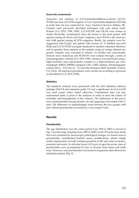 Organohalogen concentrations and a gross and histologic ...