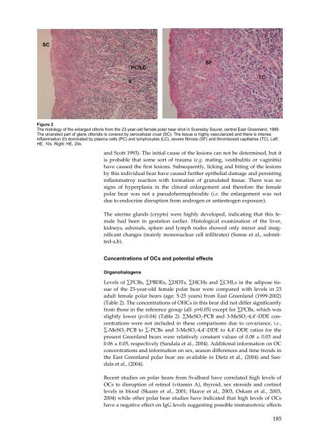 Organohalogen concentrations and a gross and histologic ...