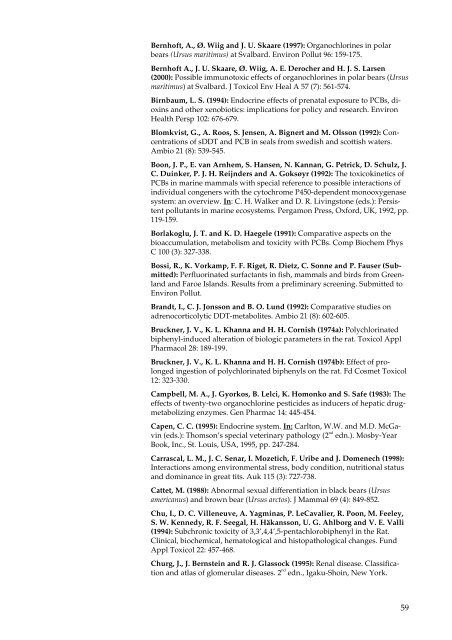 Organohalogen concentrations and a gross and histologic ...