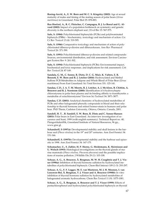 Organohalogen concentrations and a gross and histologic ...