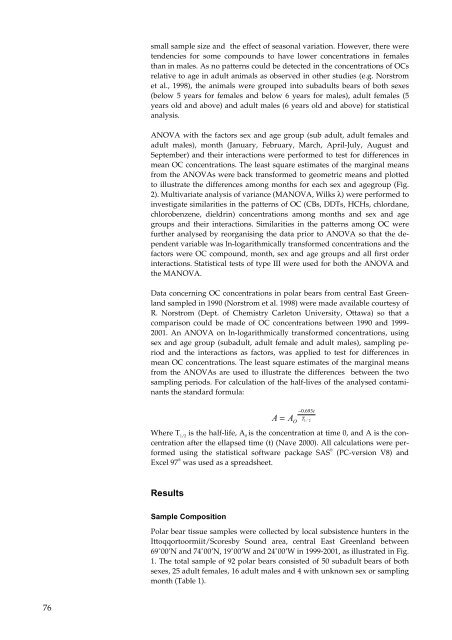 Organohalogen concentrations and a gross and histologic ...