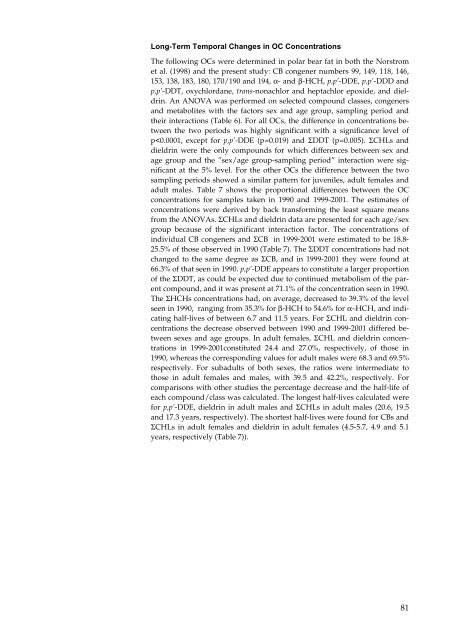 Organohalogen concentrations and a gross and histologic ...