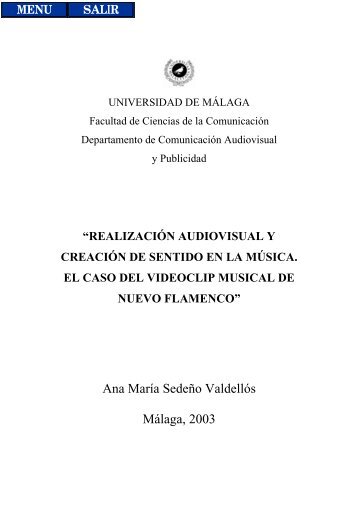 realización audiovisual y creación de sentido en la música. el caso ...