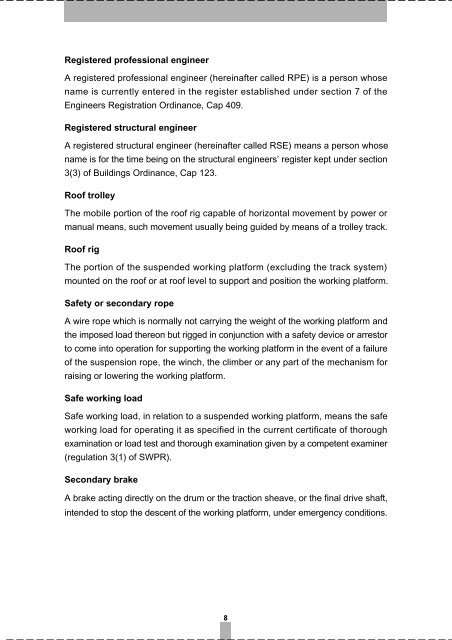 Code of Practice for Safe Use and Operation of Suspended Working ...