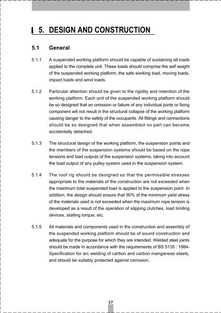 Code of Practice for Safe Use and Operation of Suspended Working ...