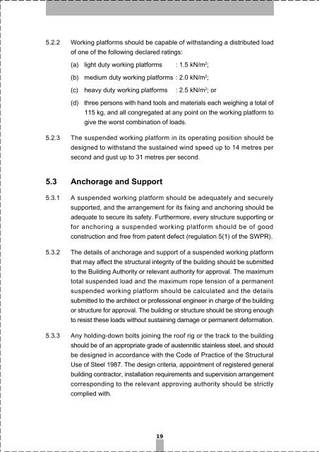 Code of Practice for Safe Use and Operation of Suspended Working ...