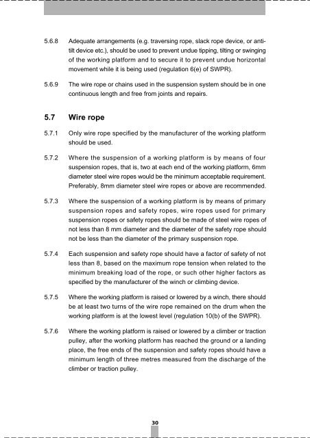 Code of Practice for Safe Use and Operation of Suspended Working ...