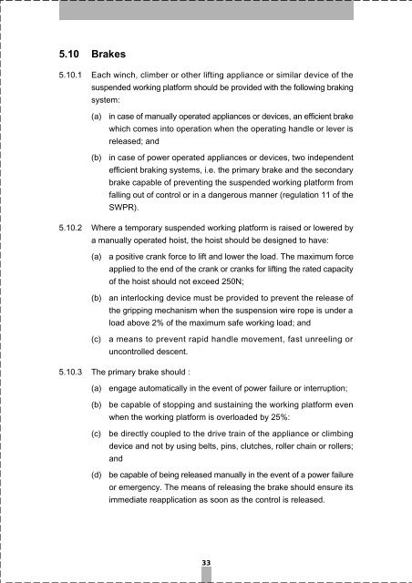 Code of Practice for Safe Use and Operation of Suspended Working ...