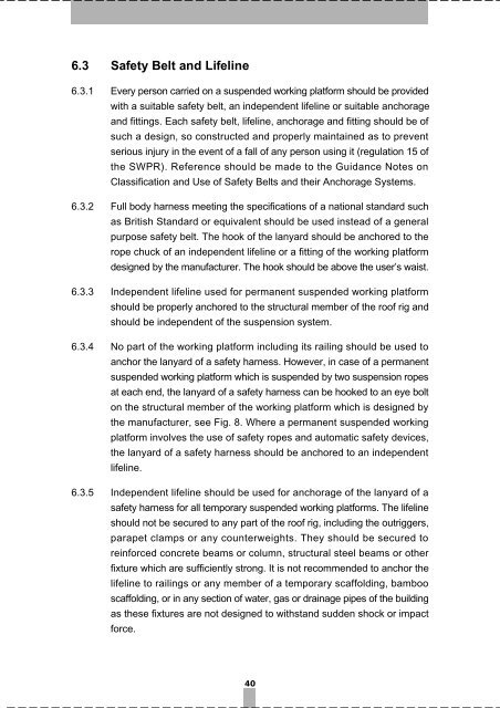 Code of Practice for Safe Use and Operation of Suspended Working ...