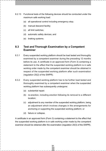 Code of Practice for Safe Use and Operation of Suspended Working ...