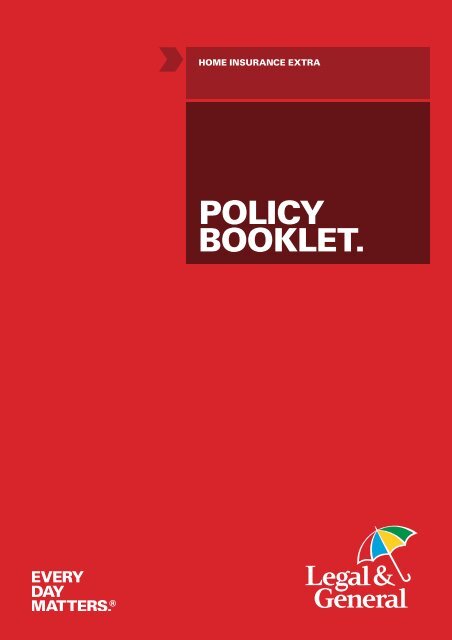 Home Insurance Extra Policy Booklet Legal General