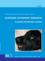 SLOVENIAN VETERINARY RESEARCH