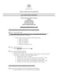 achieve.nobles@gmail.com 2012 APPLICATION CHECKLIST