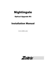 Optical Upgrade Users Manual - Zoltrix