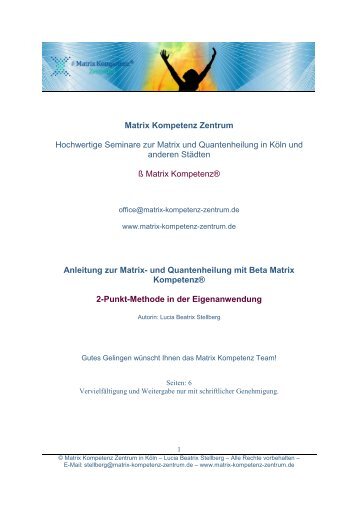 Matrix Kompetenz Zentrum Hochwertige Seminare zur Matrix und ...