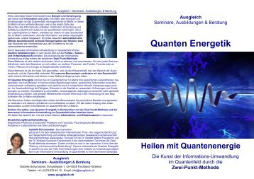 Quanten Energetik Heilen mit Quantenenergie - ausgleich.ch