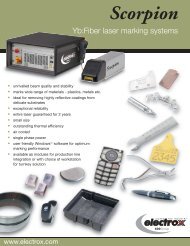 Electrox Scorpion Laser Marking Product - Cincinnati Automation