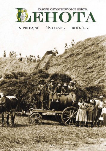 ÄÃ­slo 2/2012 - Obec Lehota