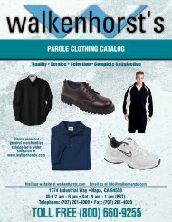 PAROLE CLOTHING CATALOG - Walkenhorst's