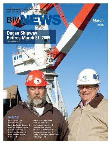 Dugan Shipway Retires March 31, 2009 - Bath Iron Works