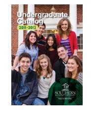 (Southern Adventist University \302\273 Undergraduate Catalog ...