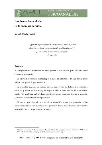 Las formaciones ideales en la anorexia nerviosa - AsociaciÃ³n ...