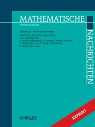 MATHEMATISCHE NACHRICHTEN