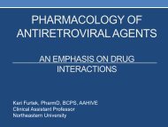 Pharmacology of Antiretroviral Agents An Emphasis on Drug ...