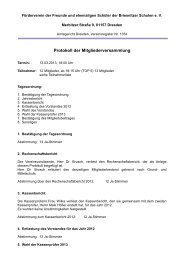 Protokoll der Mitgliederversammlung - 76. Grundschule