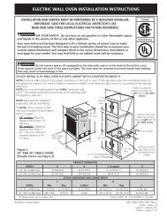 electric wall oven installation instructions