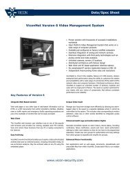 ViconNet Version 6 Data Sheet - Vicon